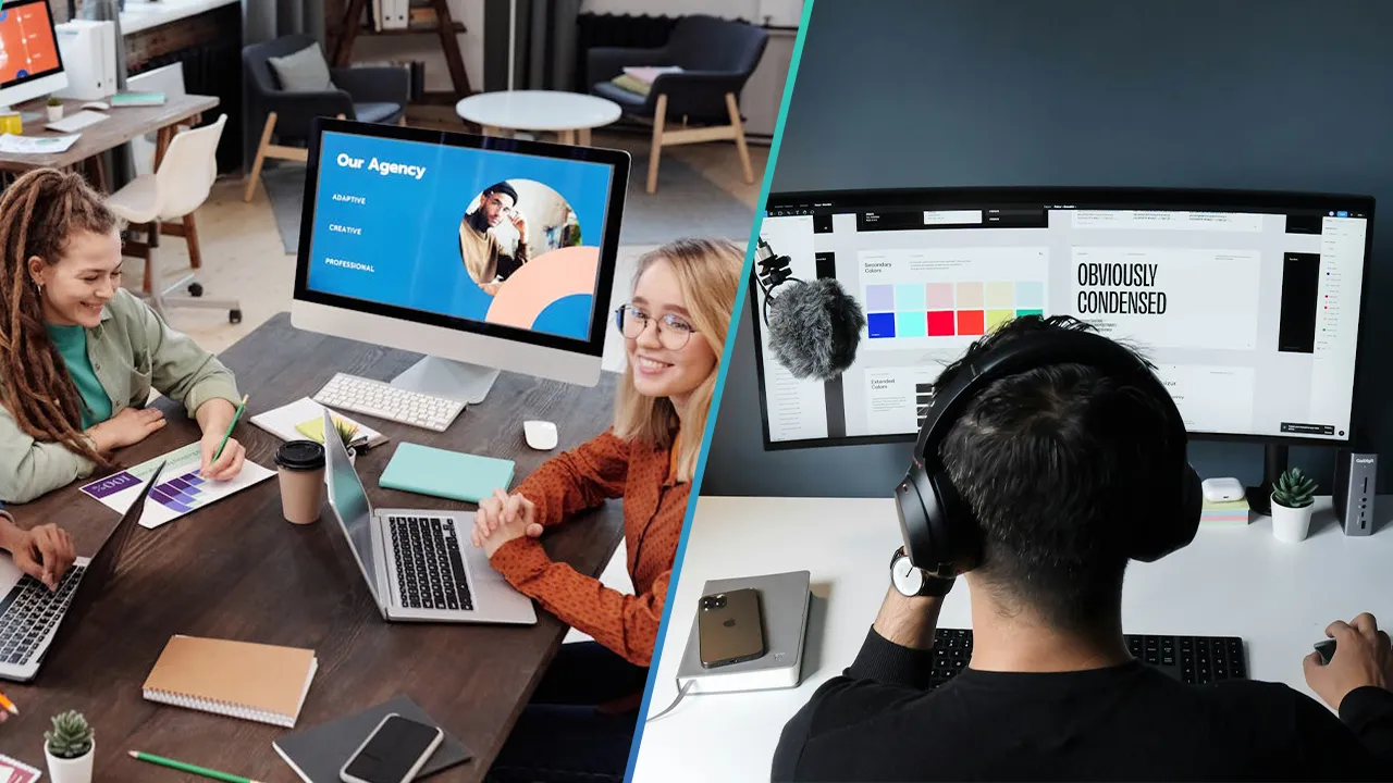 A web design agency and a freelance web designer in the UK